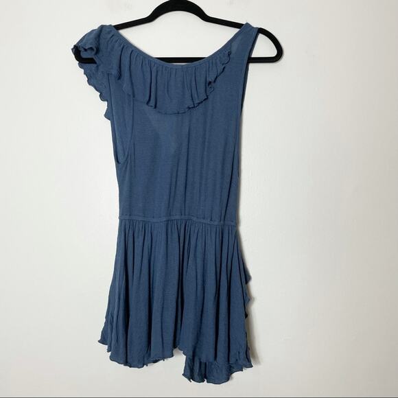 Free People Blue Ruffle Tank - Picture 4 of 4